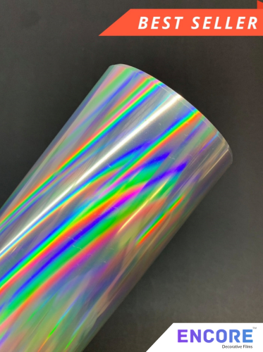 Silver Oil Slick Holographic Foil Fusing Rolls, DIY Hologram Foil