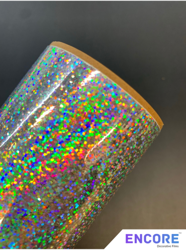 Sparkle Rainbow Permanent Self Adhesive Vinyl