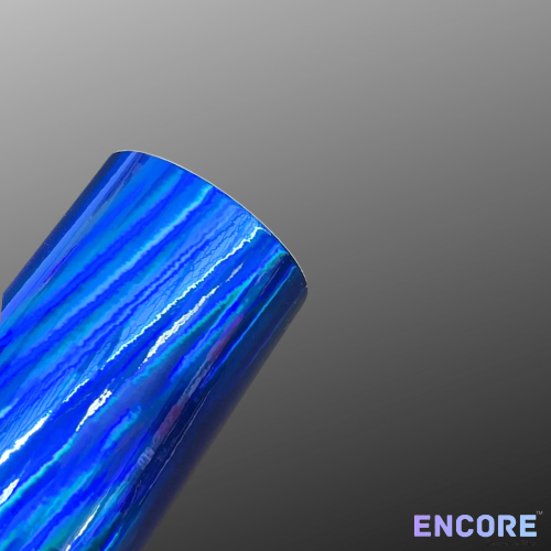 Vinilo adhesivo holográfico azul real Encore® EFX21