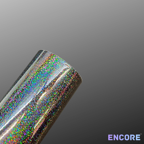 Vinyle adhésif holographique à paillettes Gunmetal Encore® EFX21