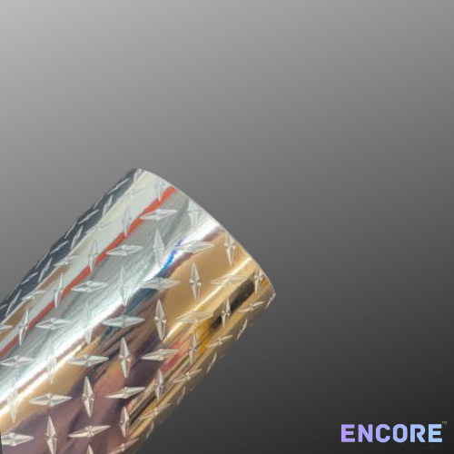 Vinyle adhésif à plaque diamant argentée Encore® EFX21