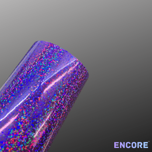 Vinyle adhésif holographique à paillettes violettes Encore® EFX21